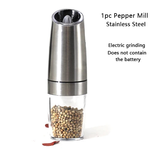 Electric Pepper and Salt Grinder with Blue LED Light