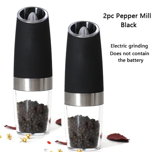 Electric Pepper and Salt Grinder with Blue LED Light