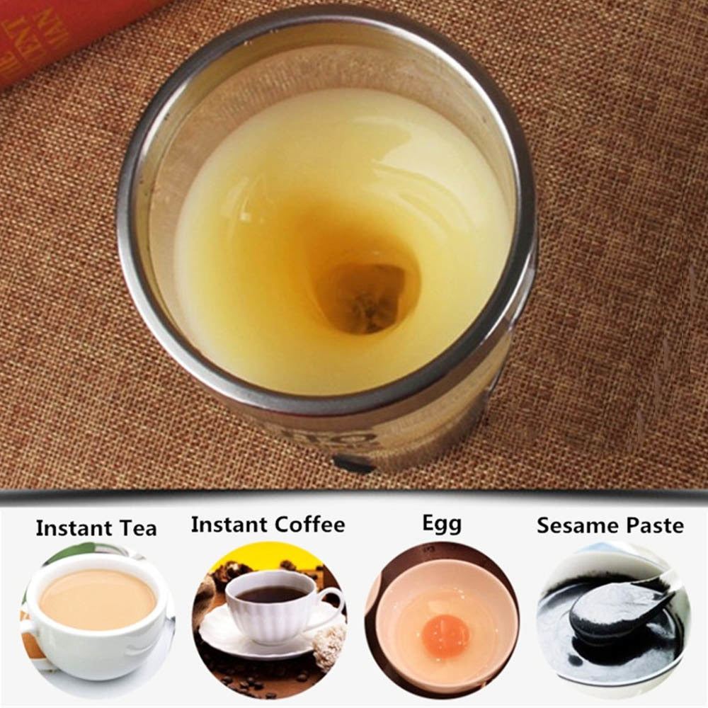Auto Stirring Mug for Protein Shakes and Hot Coffee