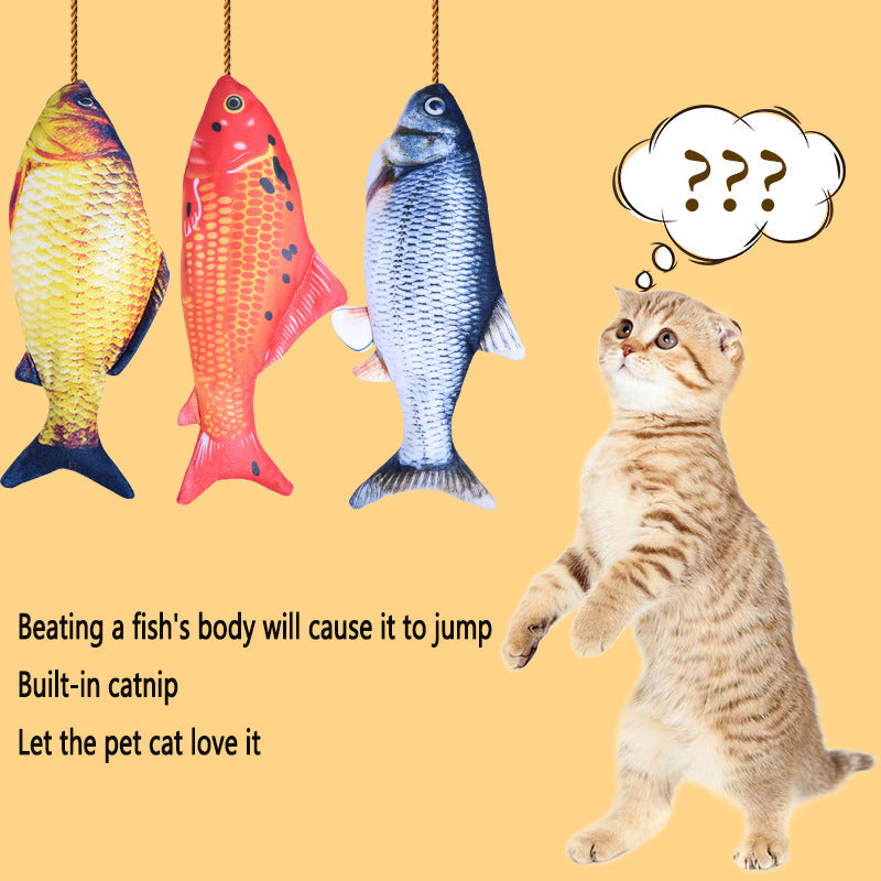 Interactive Fish Cat Toy With Jumping Motion & Catnip