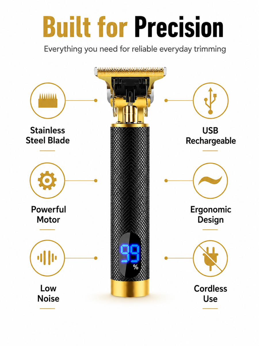 Electric Hair Clippers for Men — Nanotitanium Fade Blade