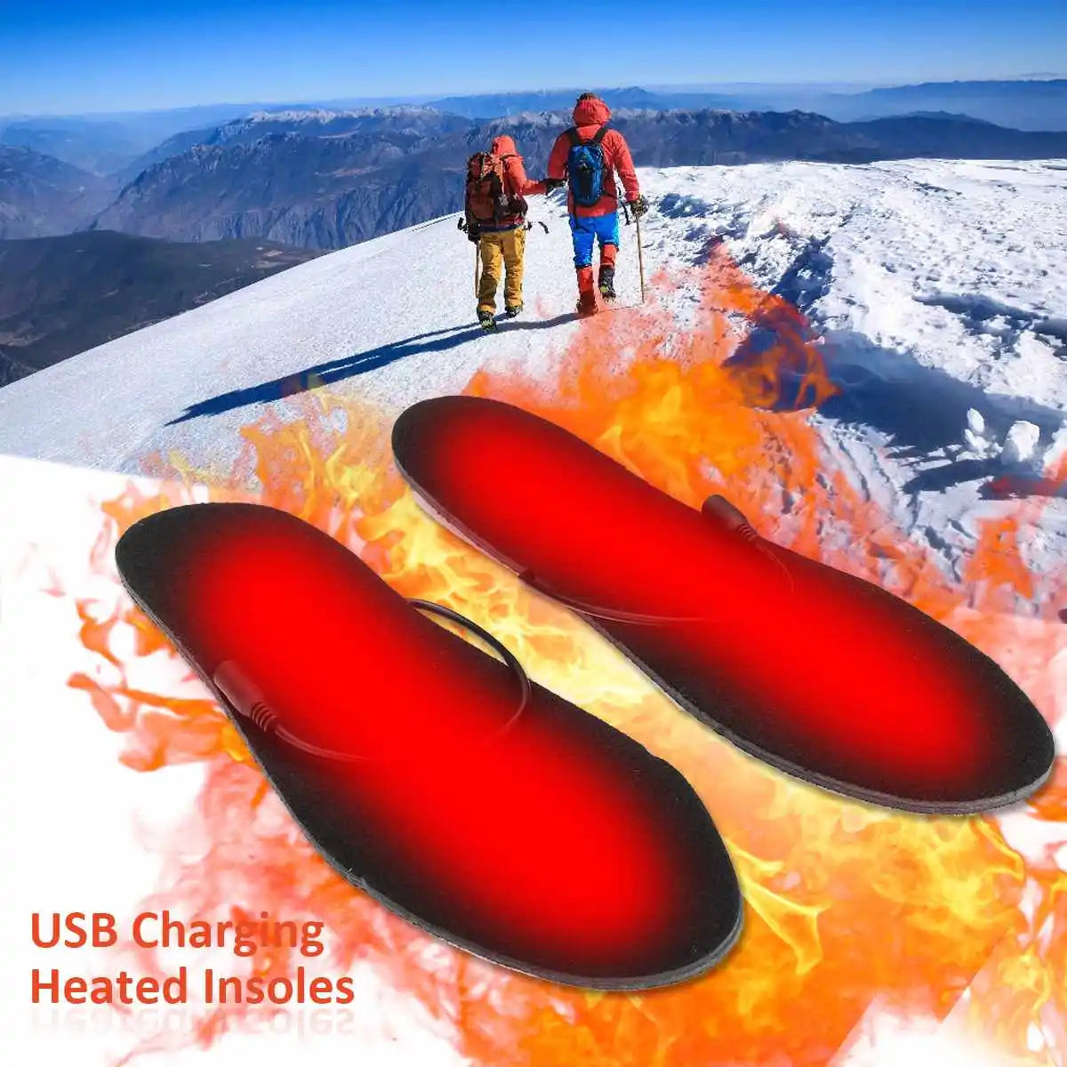 Heated Insoles for Winter with USB Power Bank Option