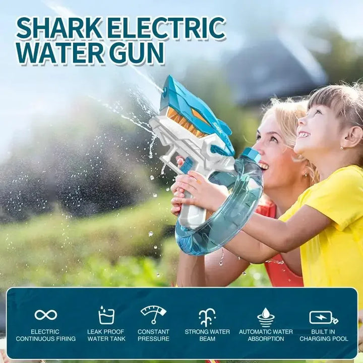 Electric Shark Water Gun for Continuous Outdoor Play