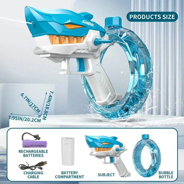 Electric Shark Water Gun for Continuous Outdoor Play