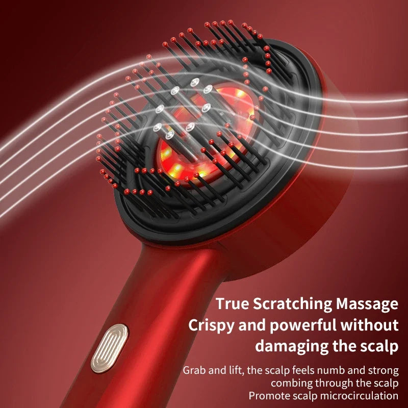 Scalp Massage Comb with Red Light for Daily Hair Care