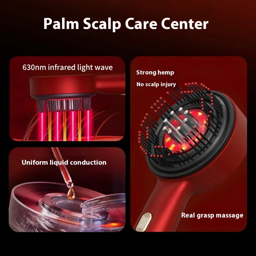Scalp Massage Comb with Red Light for Daily Hair Care