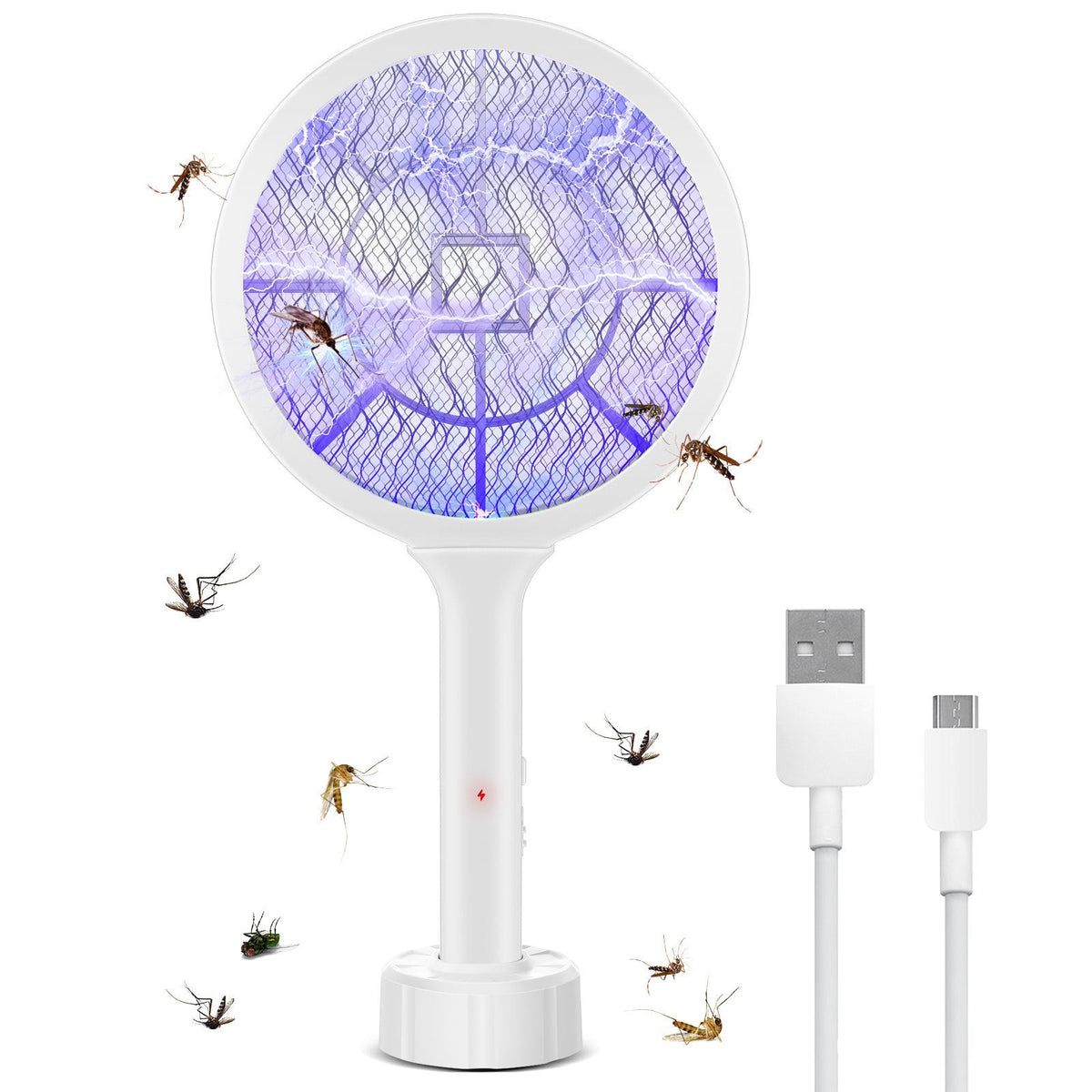 Electric Mosquito Swatter with UV Light and 3000V Mesh