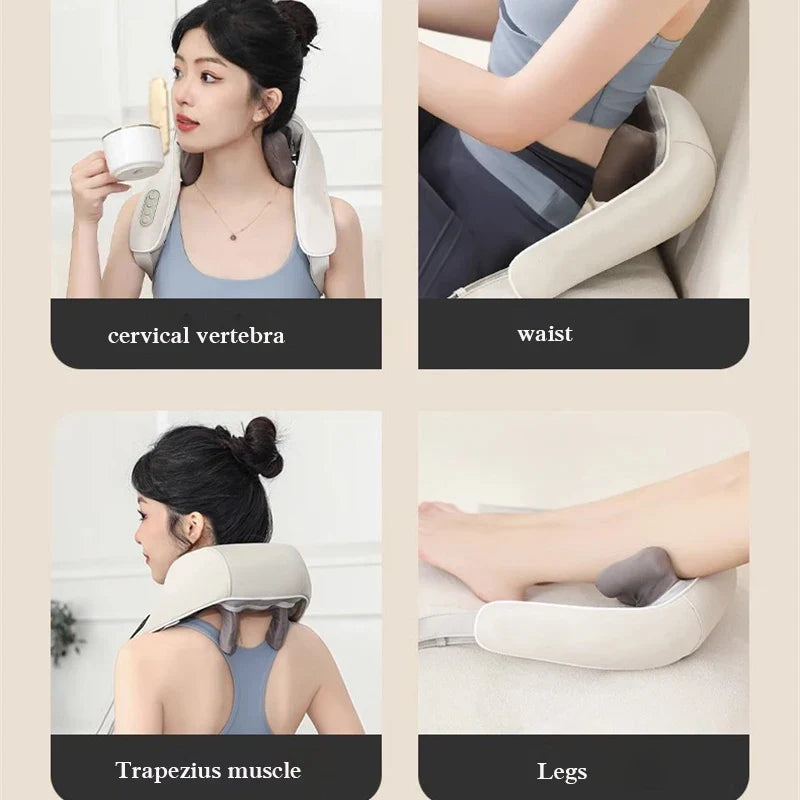 Electric Neck Massager Shawl with Heat and Shiatsu