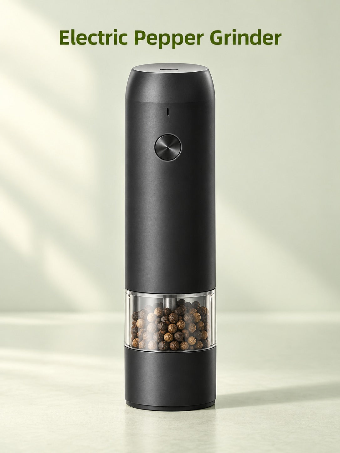 Electric Pepper Grinder: 6 Adjustable Coarseness Levels