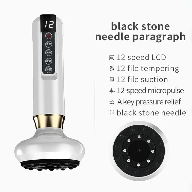 Electric Cupping Massager with 4 Interchangeable Heads