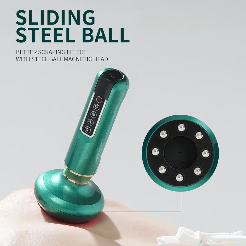 Electric Cupping Massager with 4 Interchangeable Heads