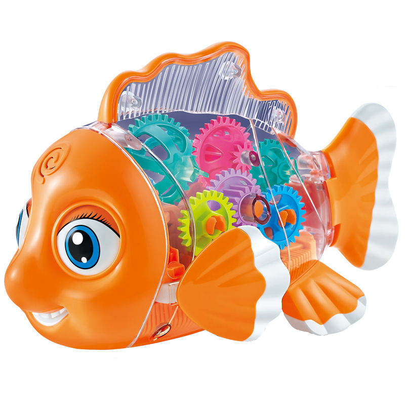 Self-Driving Fish Toy With Lights, Music & Moving Tail
