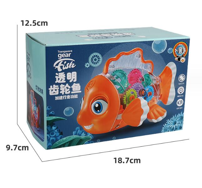 Self-Driving Fish Toy With Lights, Music & Moving Tail