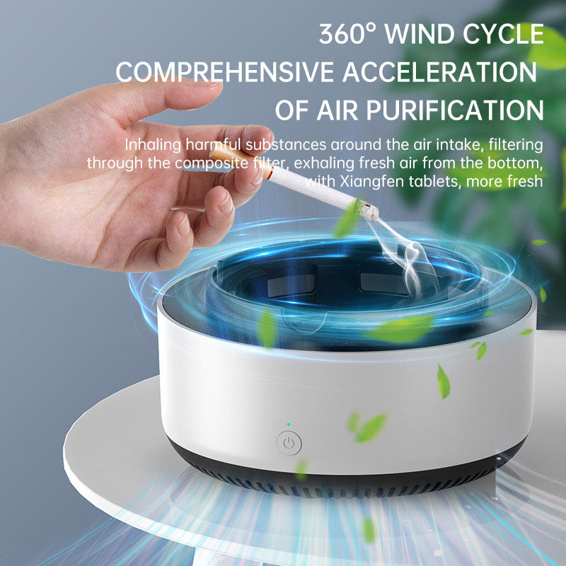 Smokeless Ashtray with Built-In Air Purifier for Home