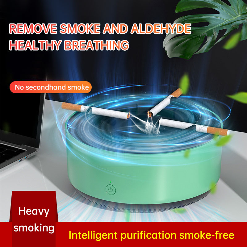 Smokeless Ashtray with Built-In Air Purifier for Home
