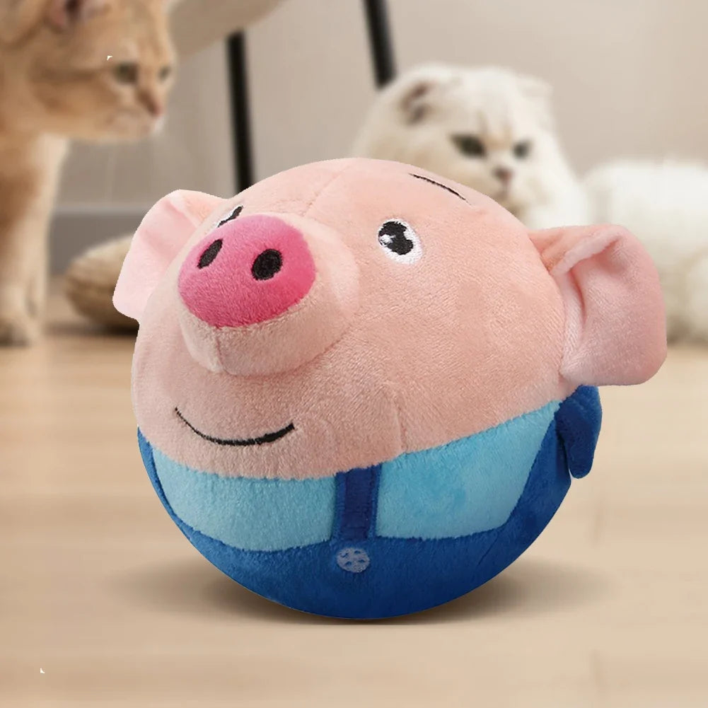 Interactive Plush Dog Toy With Music, Vibration & Bounce