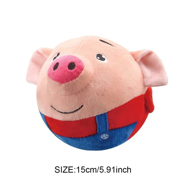 Interactive Plush Dog Toy With Music, Vibration & Bounce