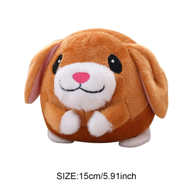 Interactive Plush Dog Toy With Music, Vibration & Bounce
