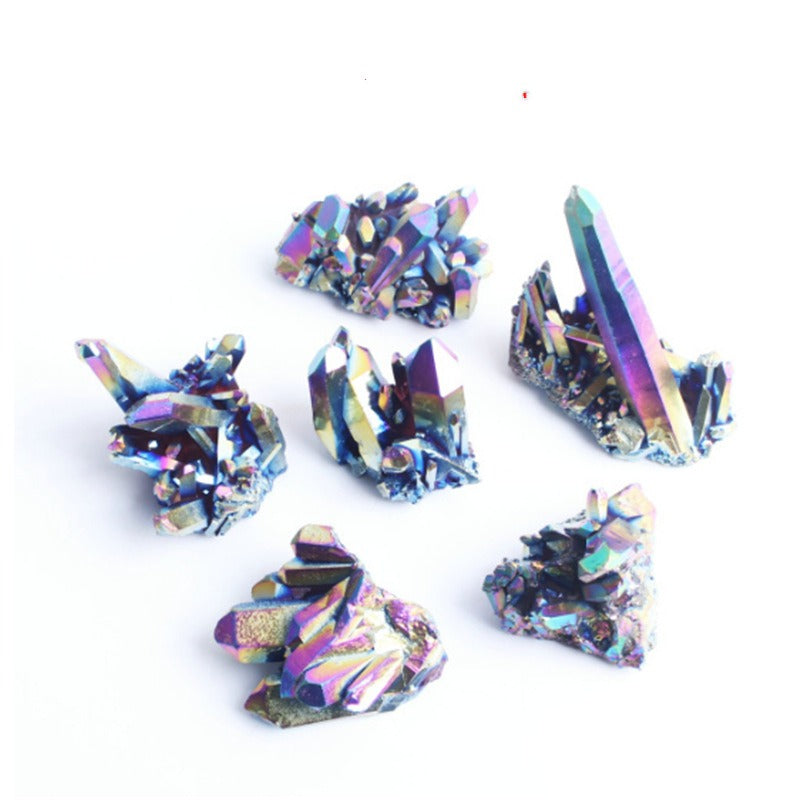 Electroplated Crystal Clusters for Colorful Home Decor