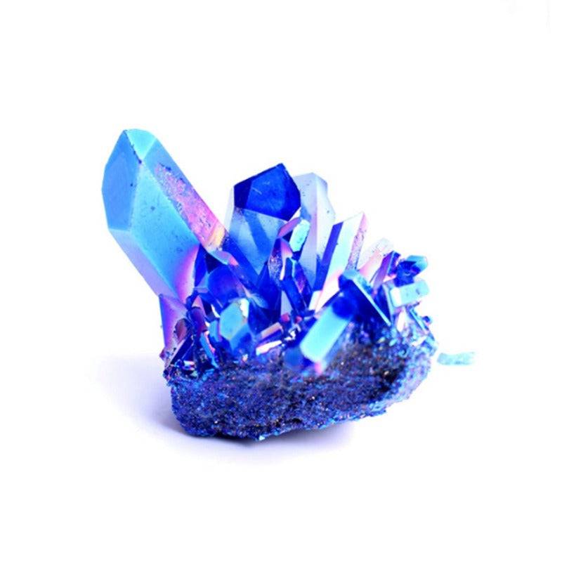 Electroplated Crystal Clusters for Colorful Home Decor