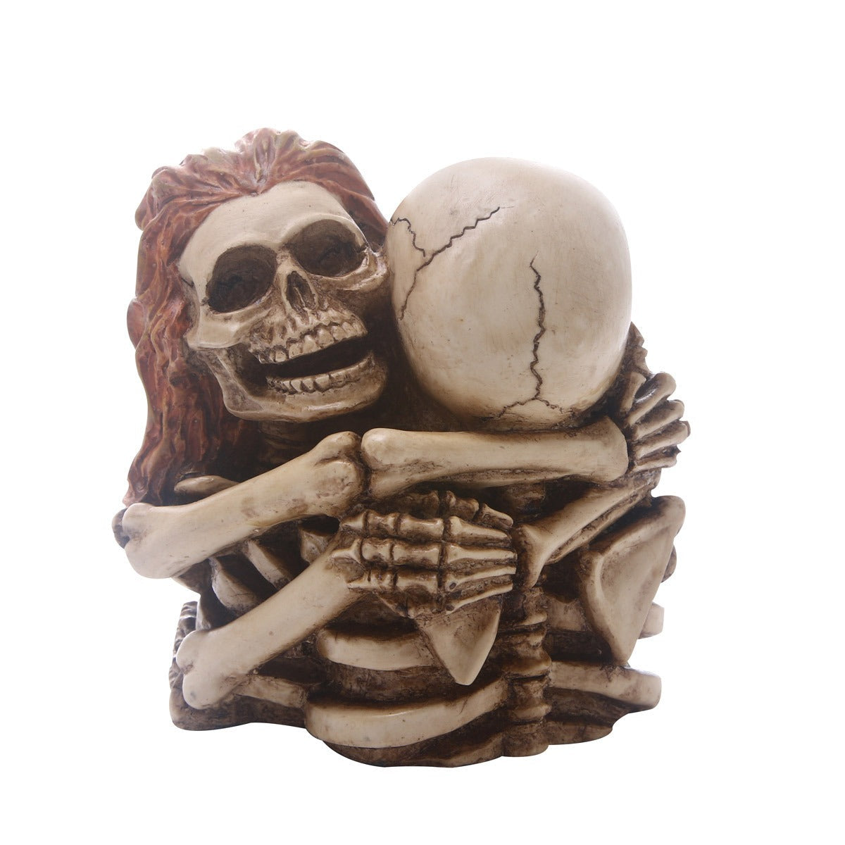 Embracing Skull Sculpture for Dark Romantic Home Decor