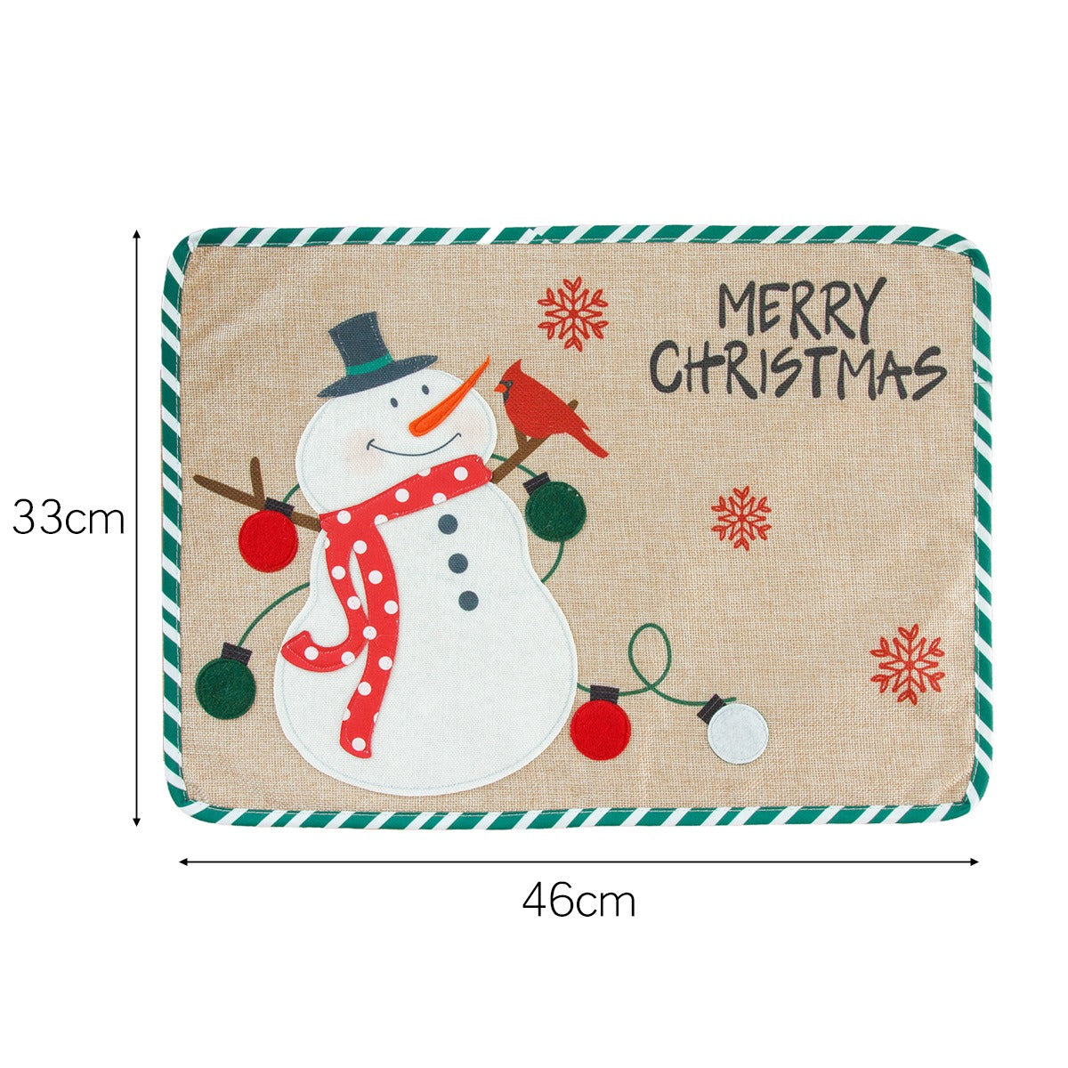 Christmas Meal Mats Santa Snowman Festive Table Decor