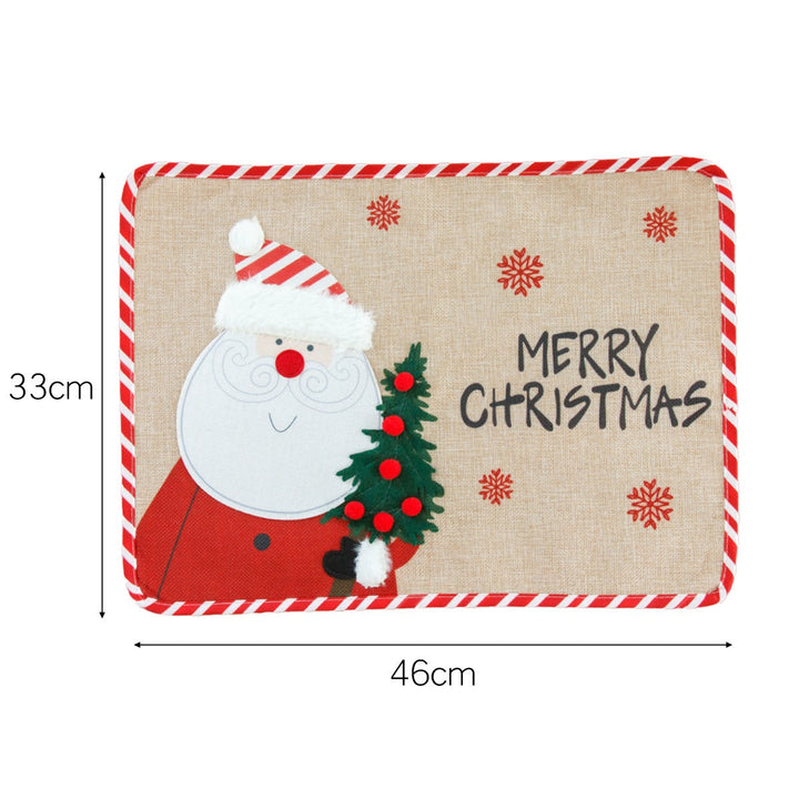 Christmas Meal Mats Santa Snowman Festive Table Decor