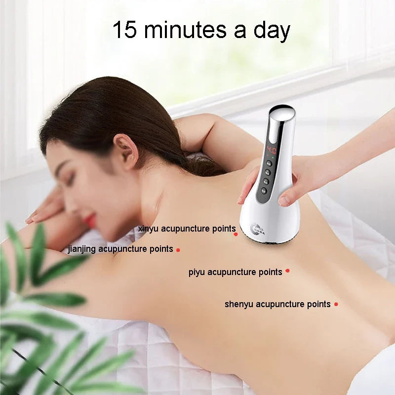 EMS Gua Sha Body Massager with Heat and Red Light Therapy