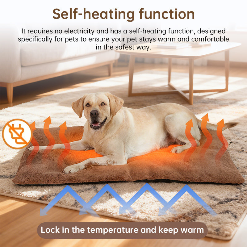 Self-Heating Pet Mat for Cozy, Cord-Free Winter Warmth