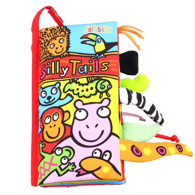 Soft Baby Sensory Fabric Book With Tactile Animal Tails