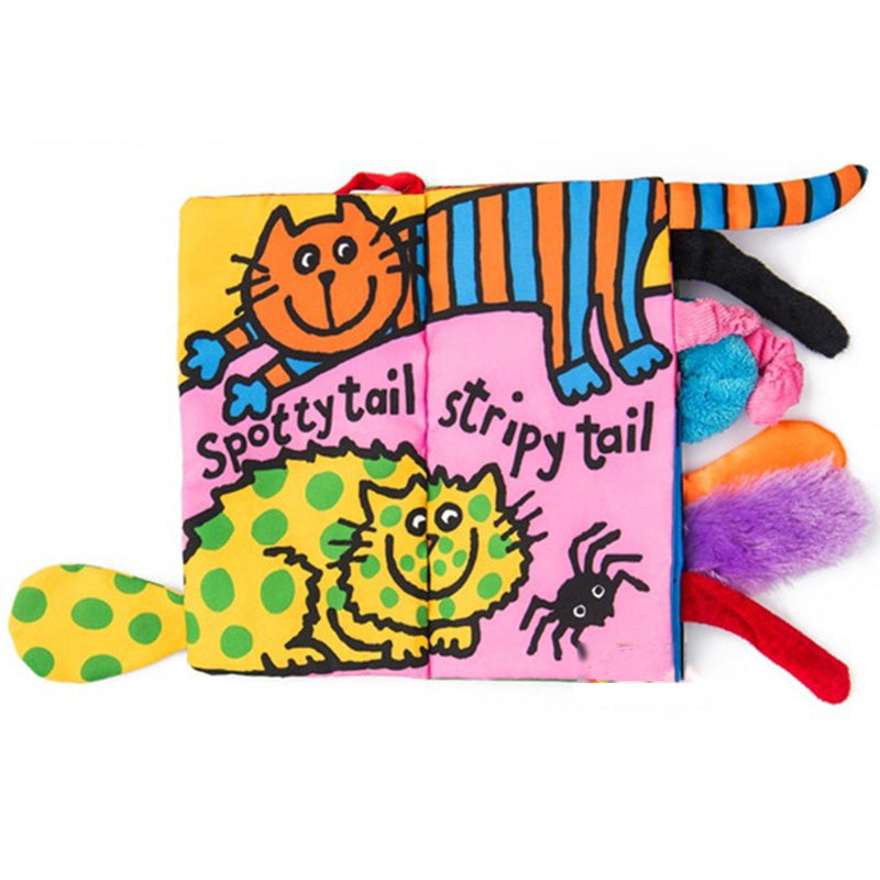 Soft Baby Sensory Fabric Book With Tactile Animal Tails