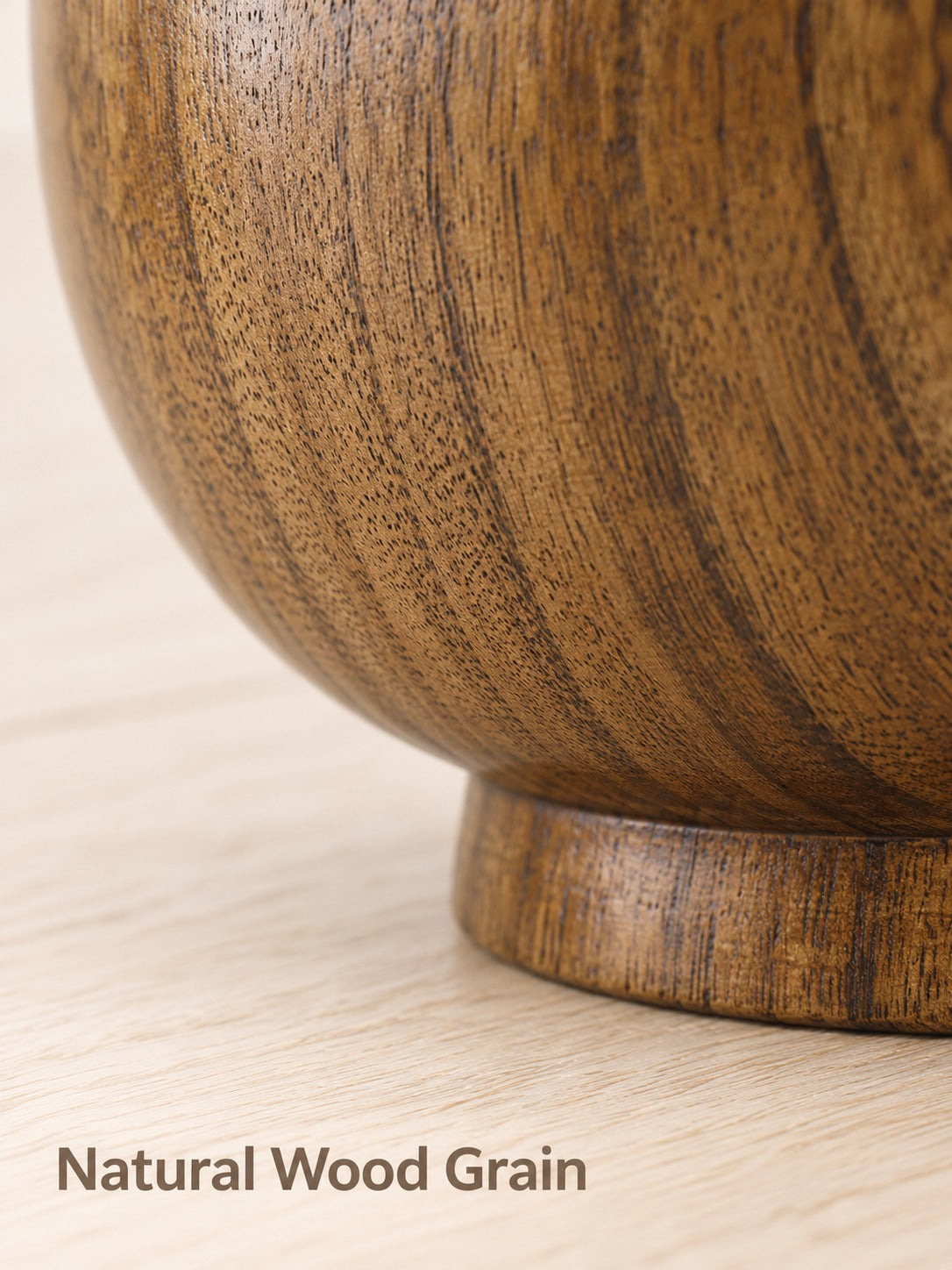 Engraved Wooden Pentagram Altar Bowl with Triple Moon