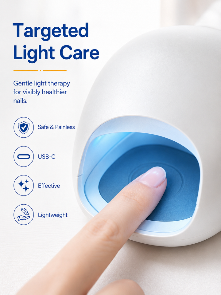 LED Nail Light Therapy Device — Clear Yellow Nails at Home