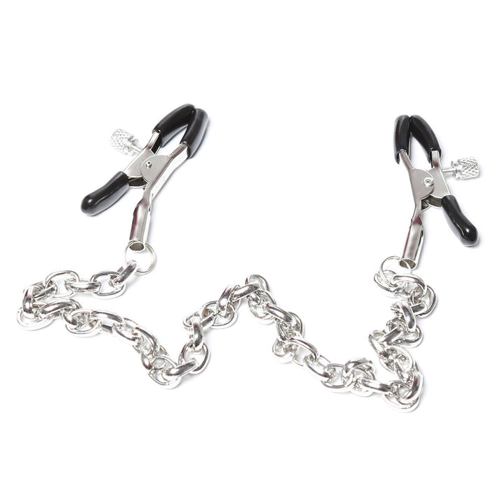 Nipple Clamps with Chain for Adjustable Intimate Play