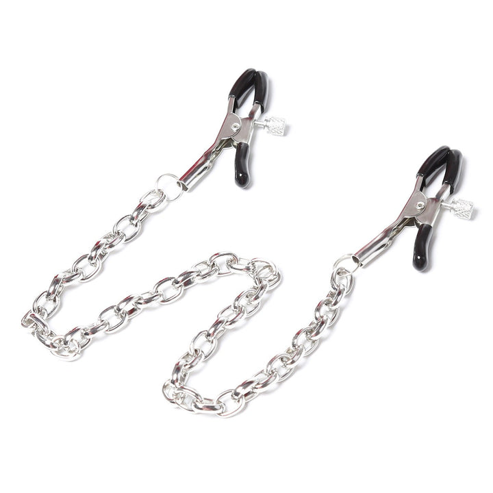 Nipple Clamps with Chain for Adjustable Intimate Play