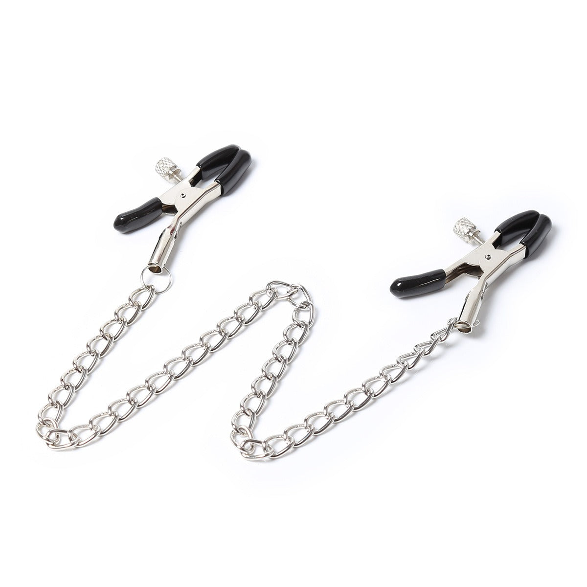 Nipple Clamps with Chain for Adjustable Intimate Play