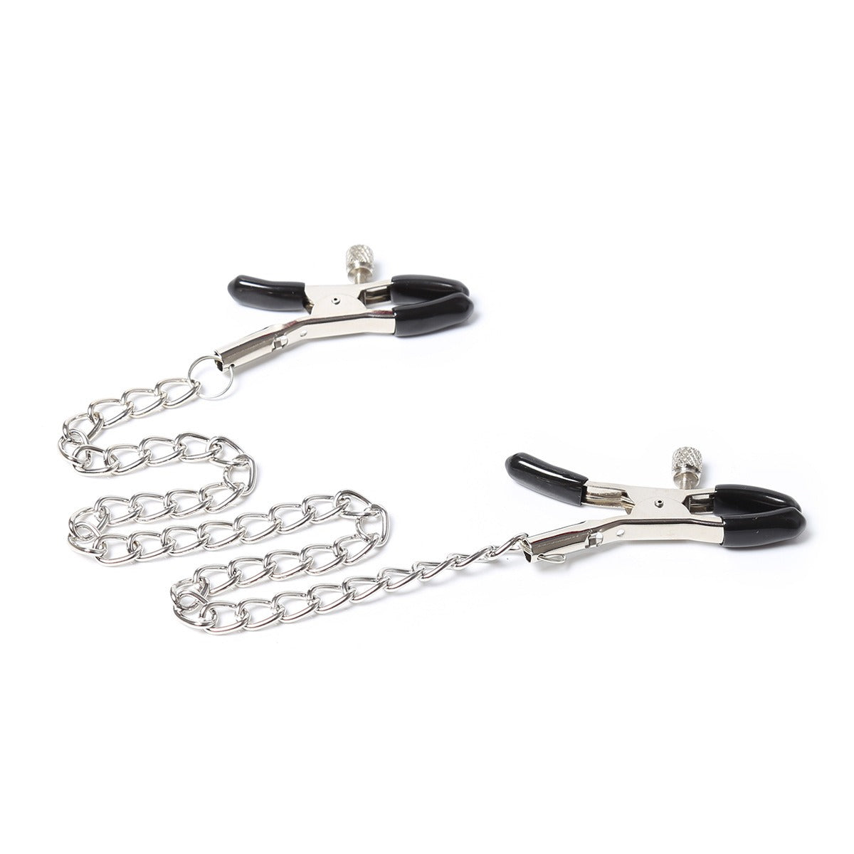 Nipple Clamps with Chain for Adjustable Intimate Play
