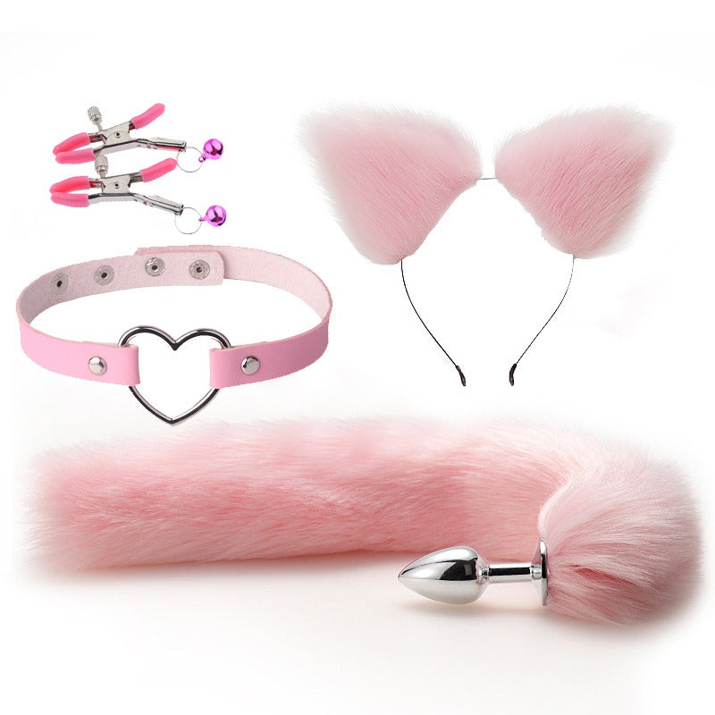 Four-Piece Cat Roleplay Set for Playful Bedroom Fun