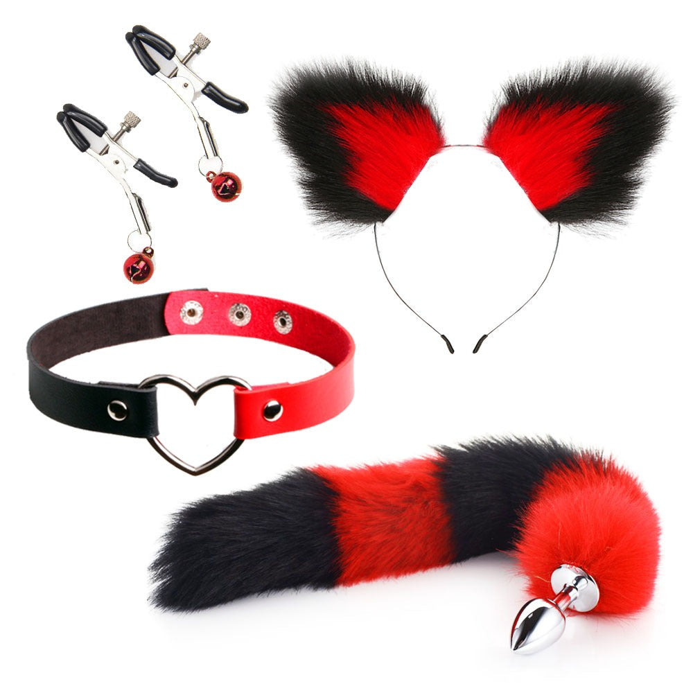 Four-Piece Cat Roleplay Set for Playful Bedroom Fun