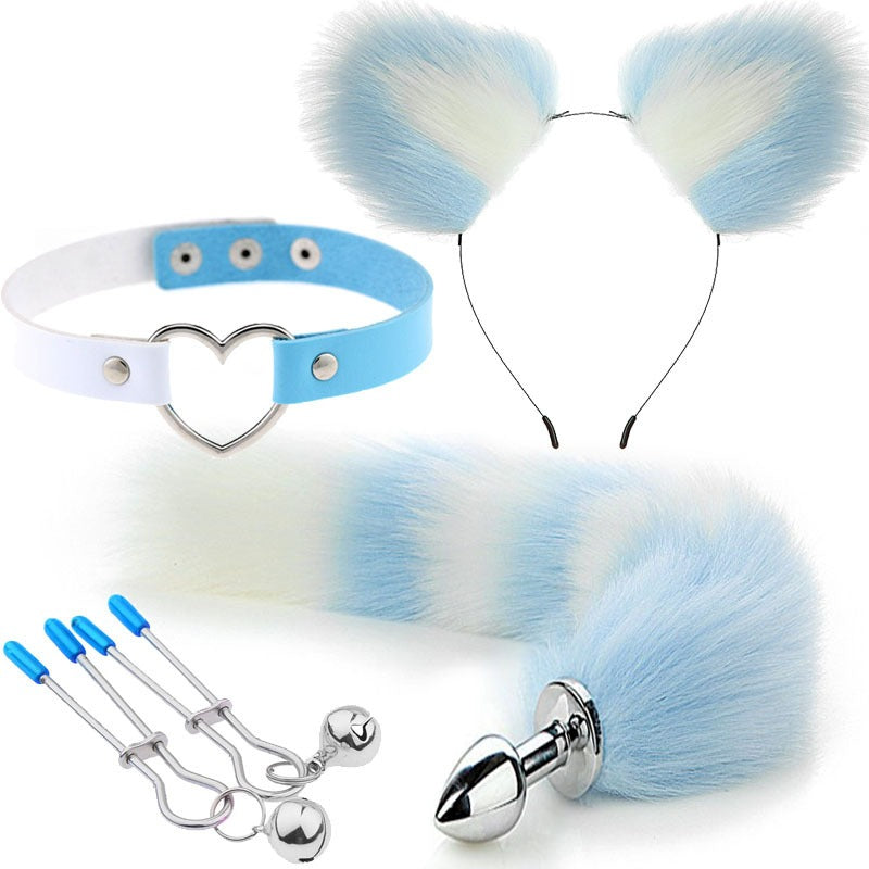 Four-Piece Cat Roleplay Set for Playful Bedroom Fun