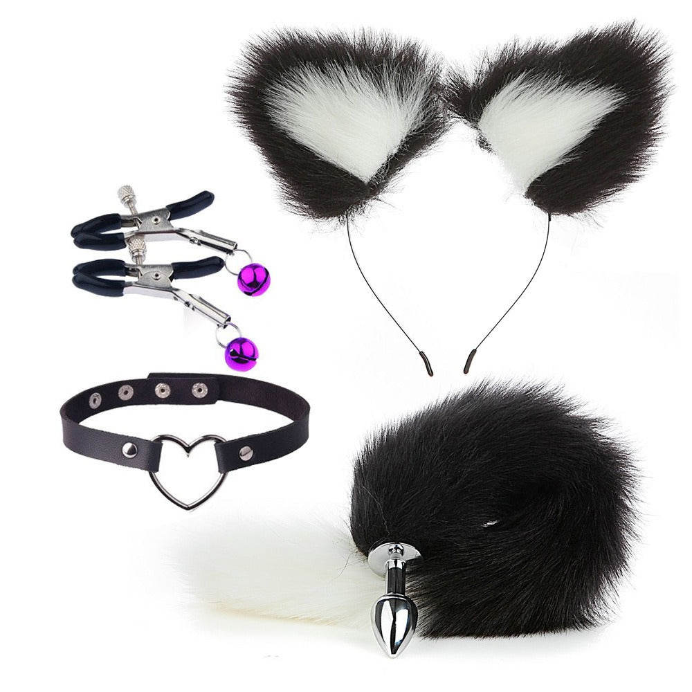 Four-Piece Cat Roleplay Set for Playful Bedroom Fun
