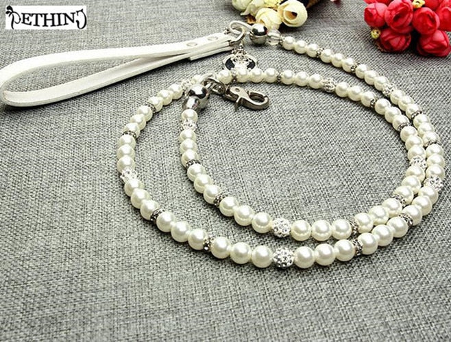 Pearl Dog Leash – Elegant Small Dog Walking Accessory