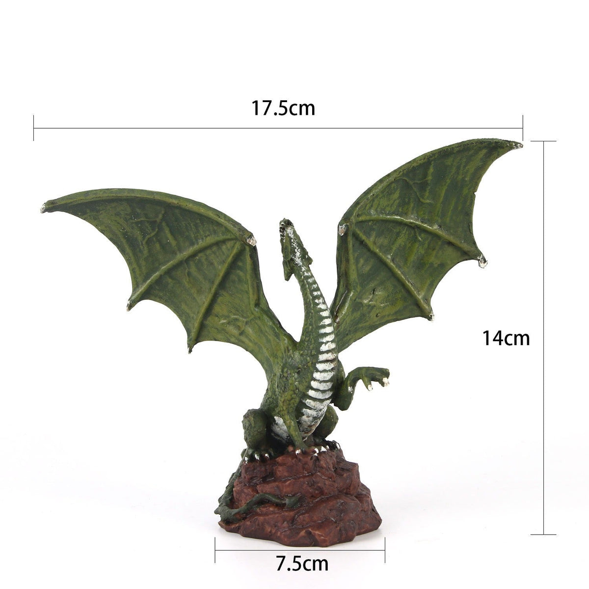 Flying Dragon Skull Figurine for Gothic Fantasy Decor