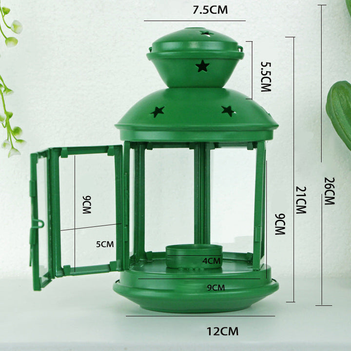 European Iron Lantern for Atmospheric Candlelight Decor