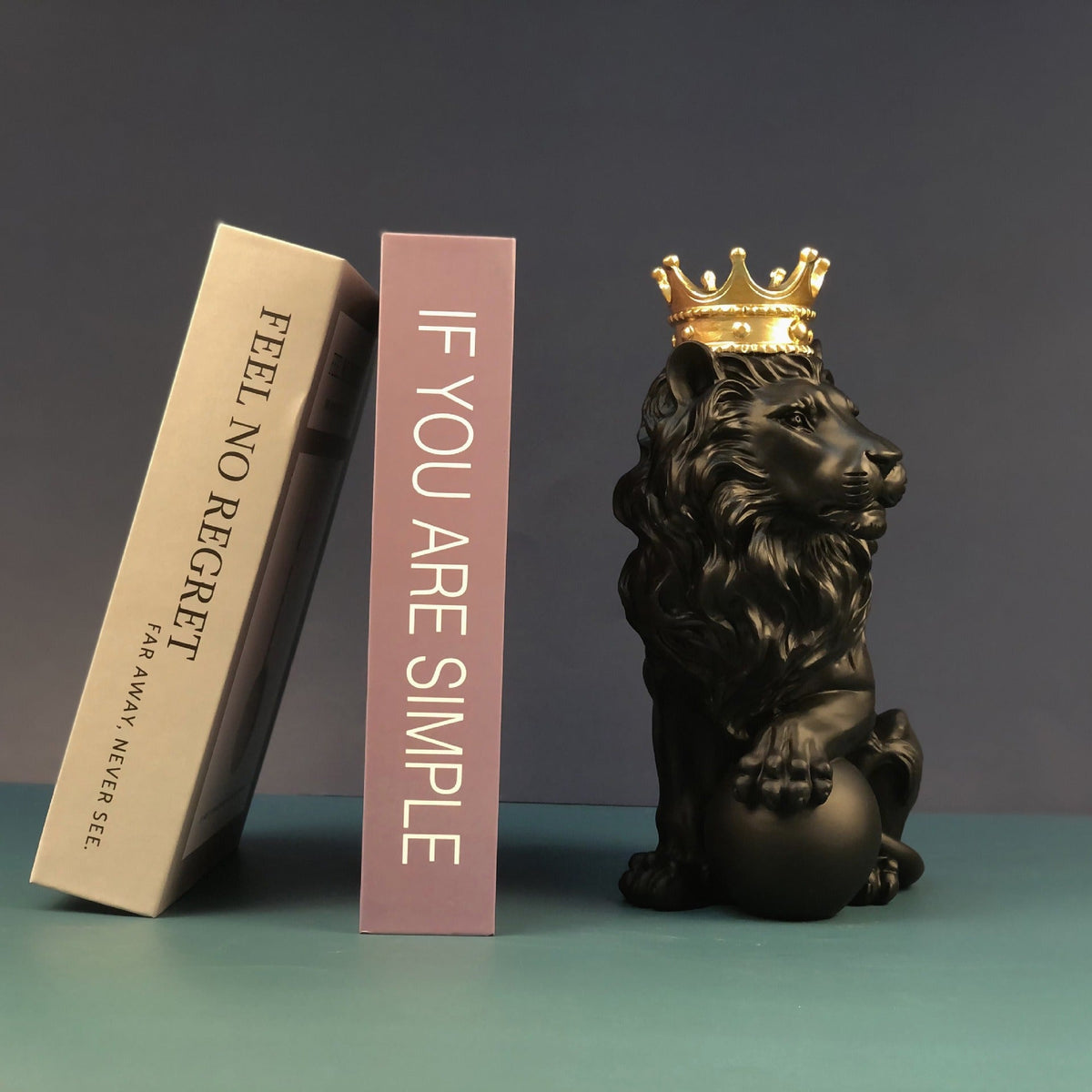 Crowned Lion Ornaments for Regal Statement Decor