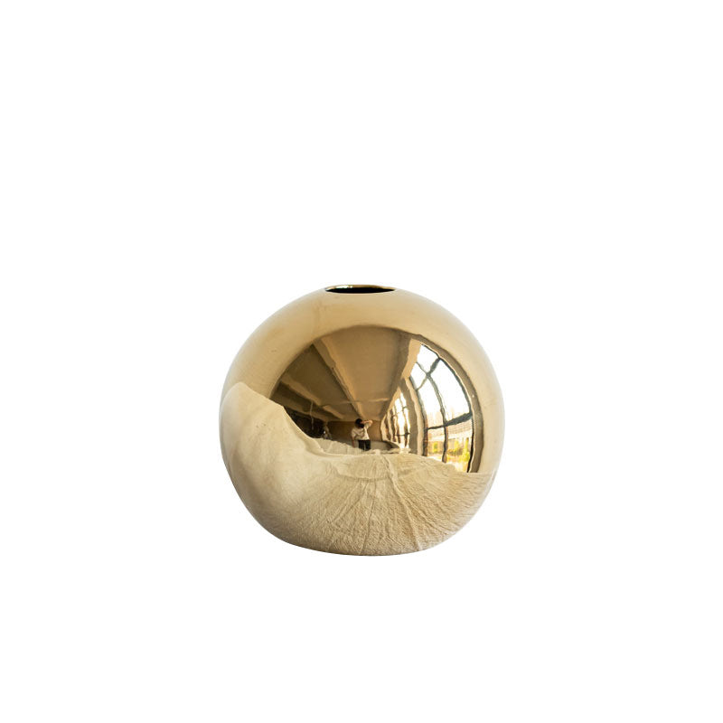 Gold Ceramic Vase for Elegant Tabletop Floral Arrangements
