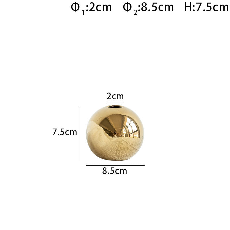 Gold Ceramic Vase for Elegant Tabletop Floral Arrangements