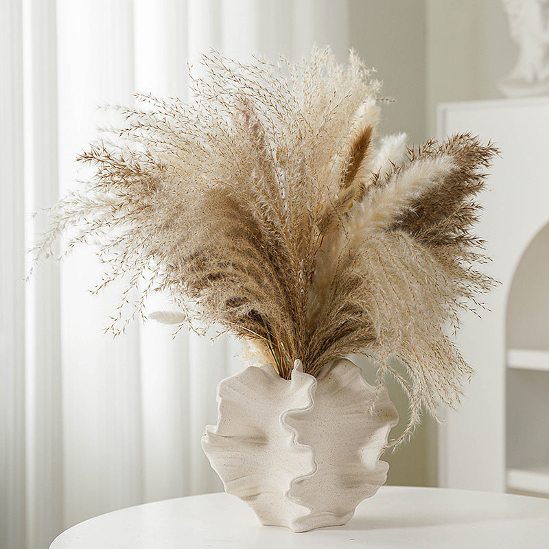 Frosted Ceramic Vase for European-Style Home Decor