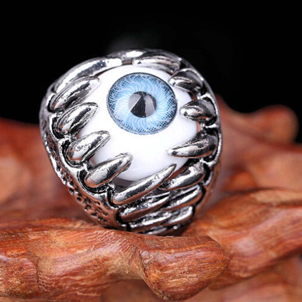 Evil Eye Skull Ring | Gothic Halloween Statement Jewelry