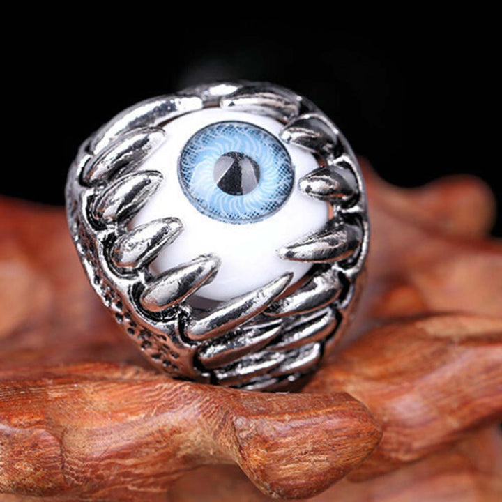Evil Eye Skull Ring | Gothic Halloween Statement Jewelry